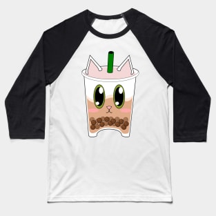 Boba-Cat Baseball T-Shirt